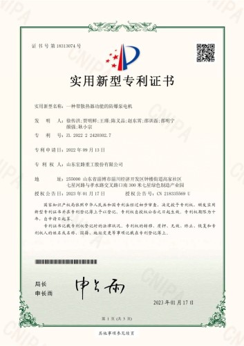 一種帶散熱器功能的防爆泵電機
